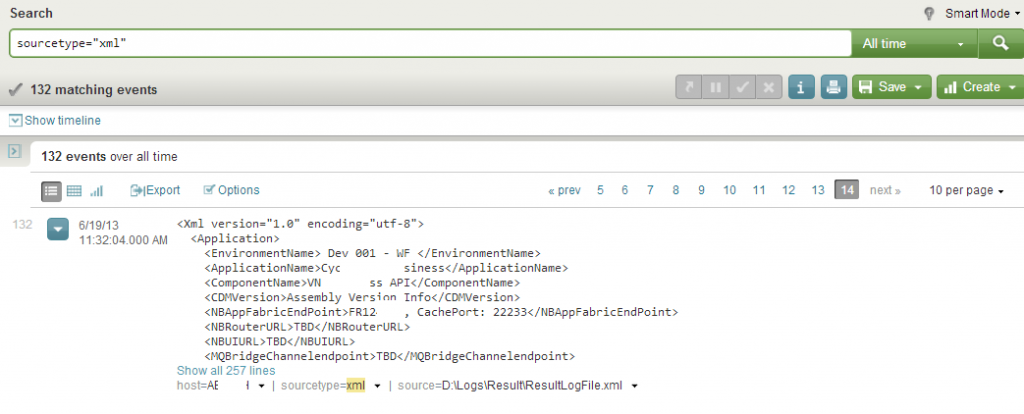 Fig2 Splunk Search application