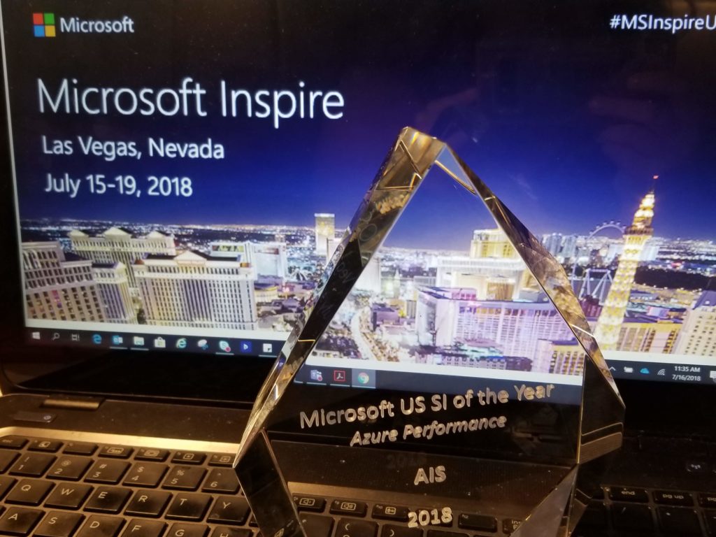 Microsoft US SI of the Year Award at Microsoft Inspire