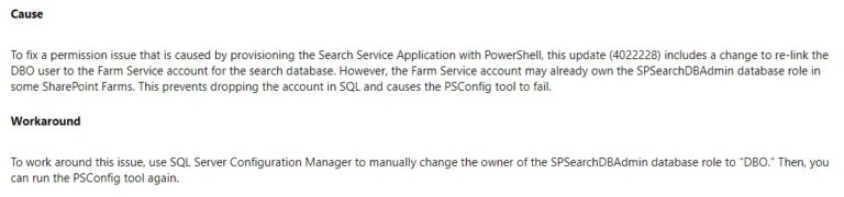Resolving Security Patch Install Issues on SharePoint Server 2016