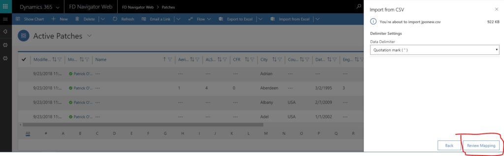 Review Field Mappings