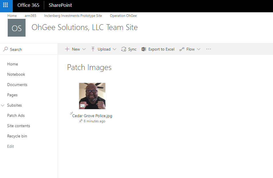 Verifying in SharePoint image