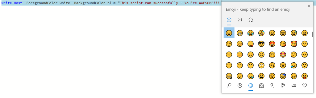 Emojis in Script