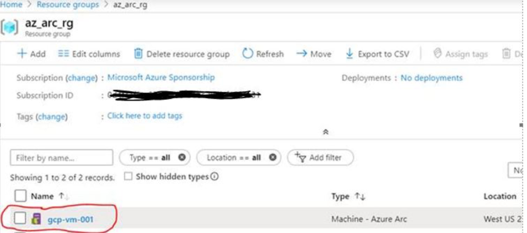 deploy the Azure Arc agent [1] to a VM running in Google cloud