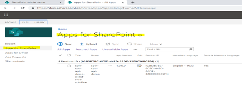 SPFx deploys API related file to the SharePoint 