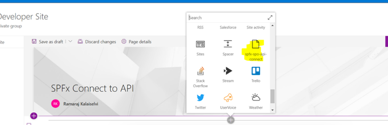 Add the web part to SharePoint page