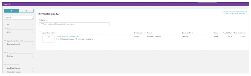 How to Set up a Dynatrace Synthetic Browser Type Monitor - Applied