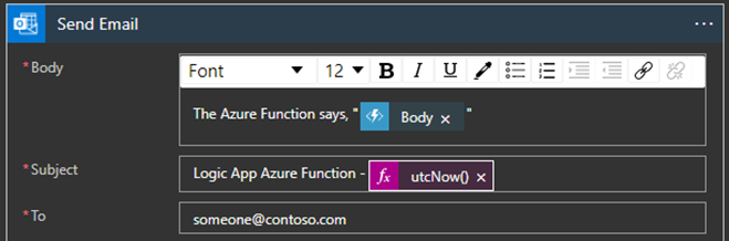 Azure Function Email Send