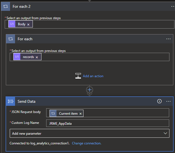 Send logs to log analytics