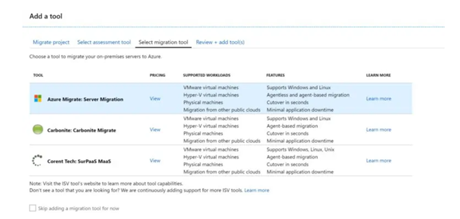 Adding Migration Tools