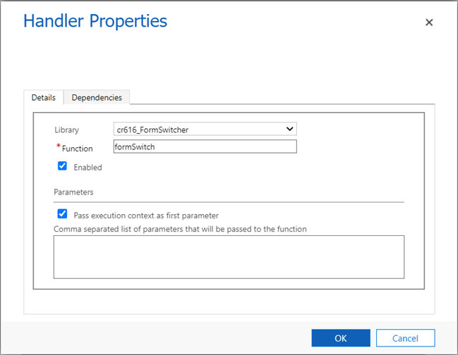 Handler Properties FormSwitch