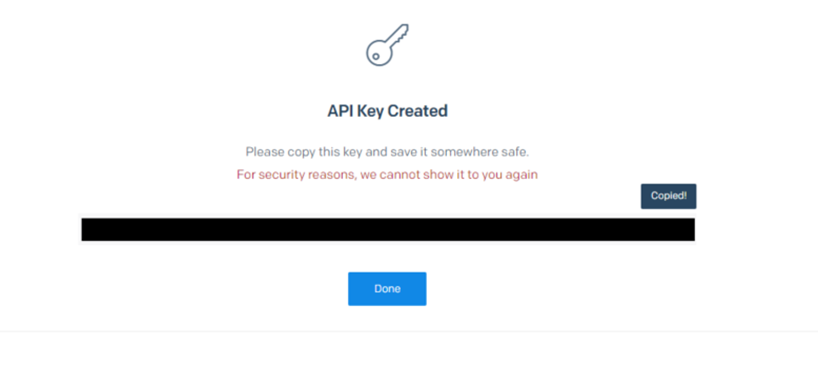 API Key Created