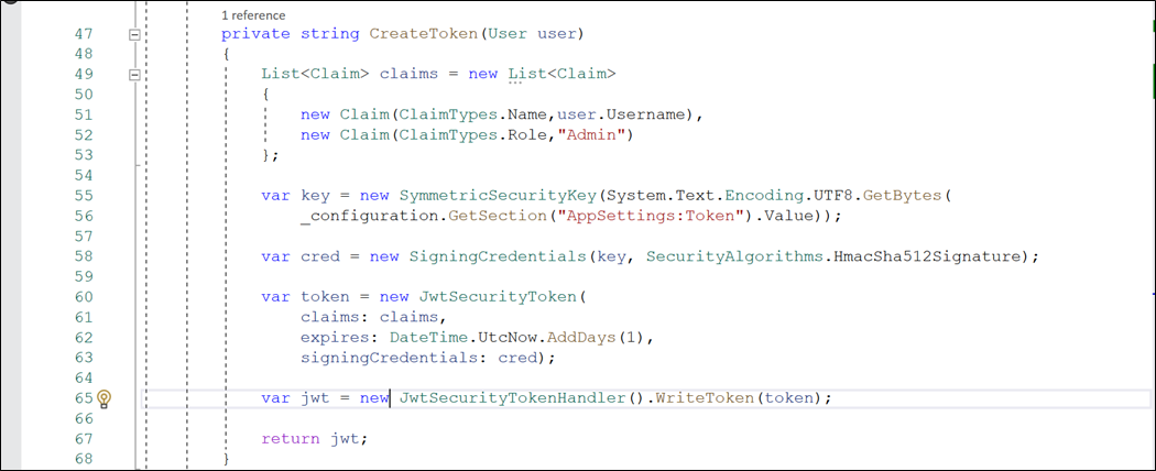 CreateToken Method