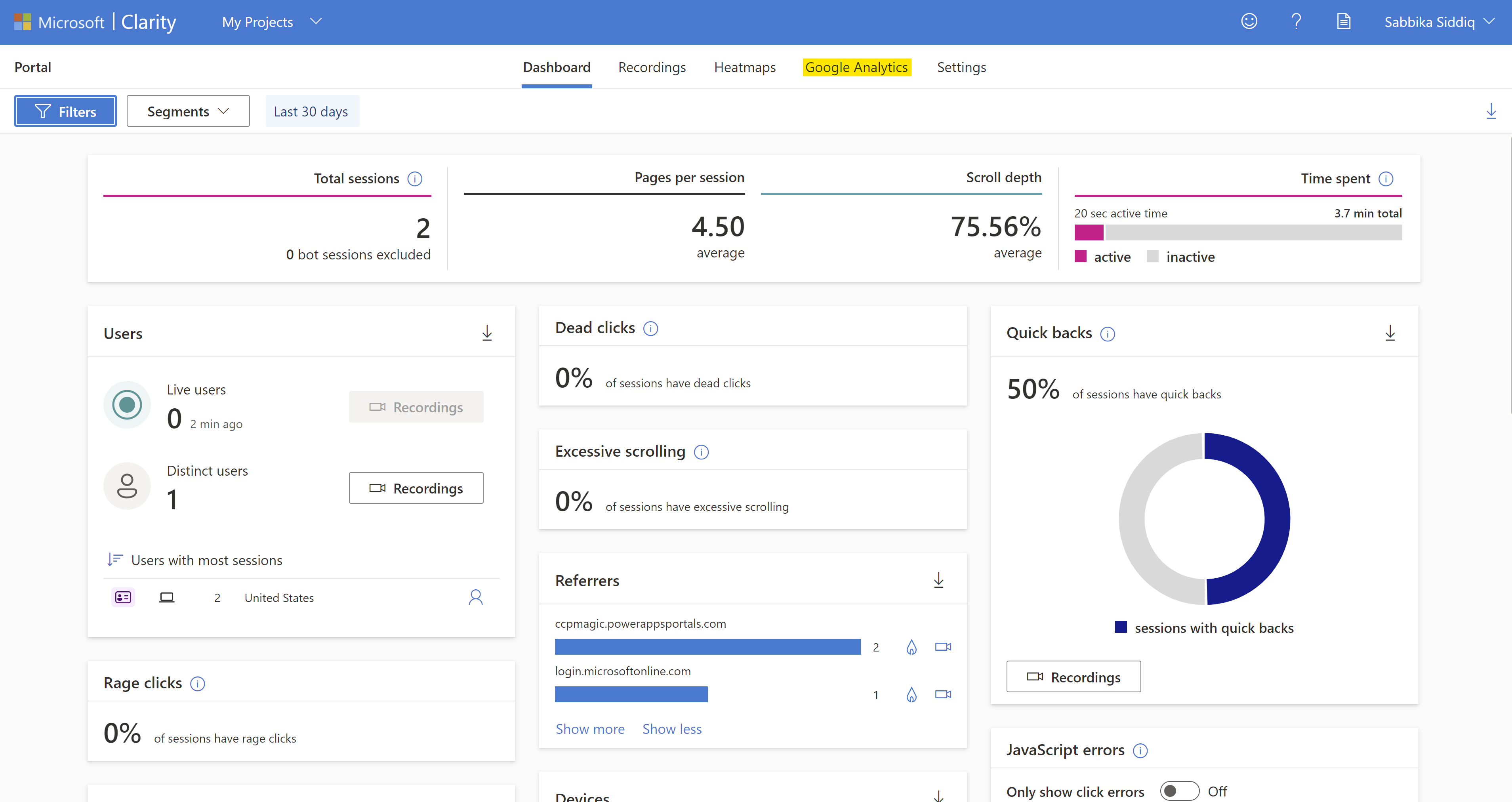 Power Pages Analytics