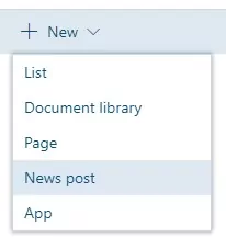 Adding News posts to SharePoint