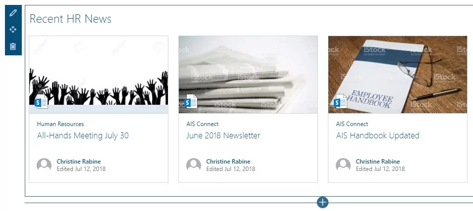 Completed Intranet with content