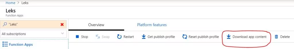 Screenshot with Download App content highlighted