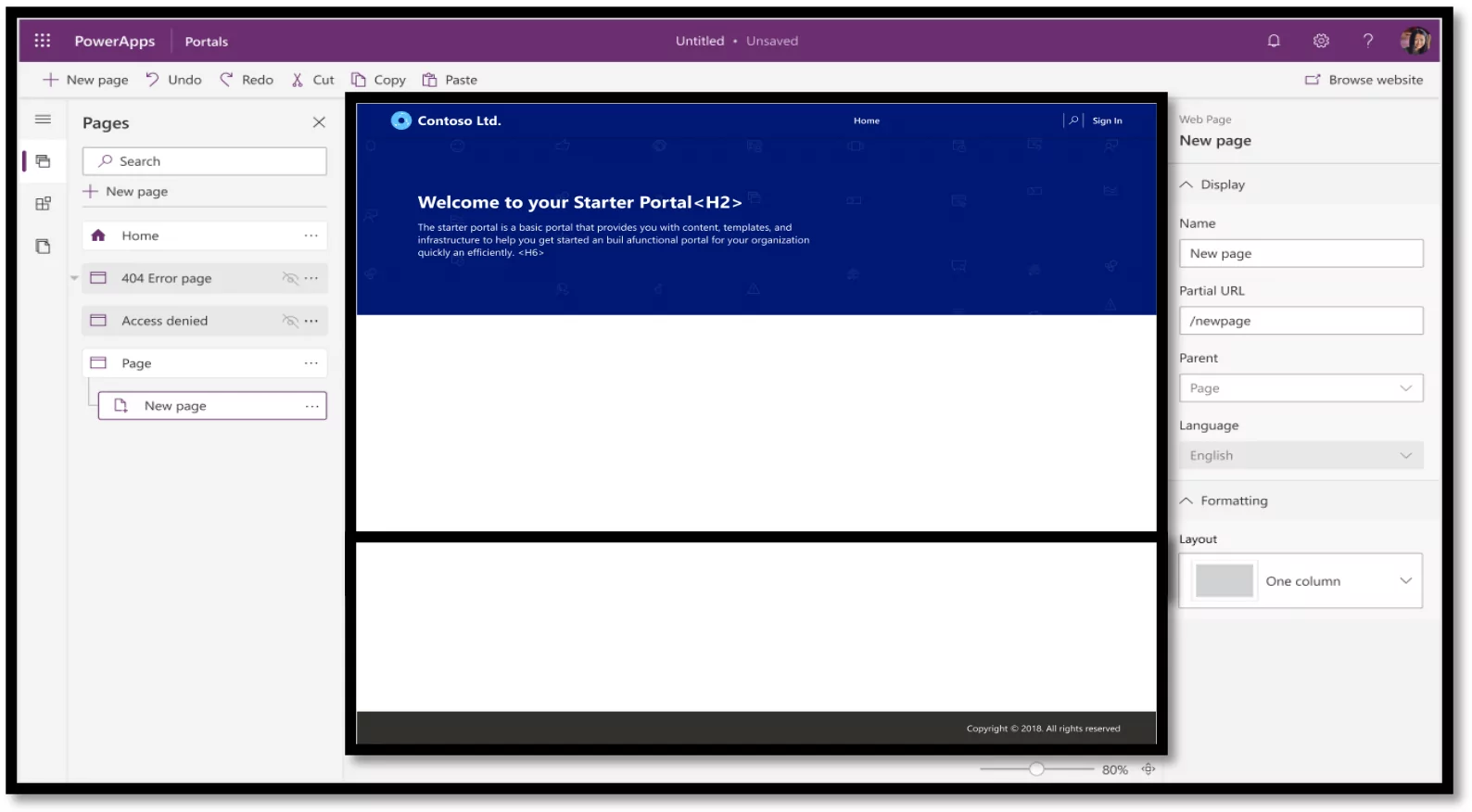Portal Designer Dashboard