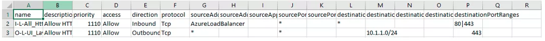 Example CSV Excel