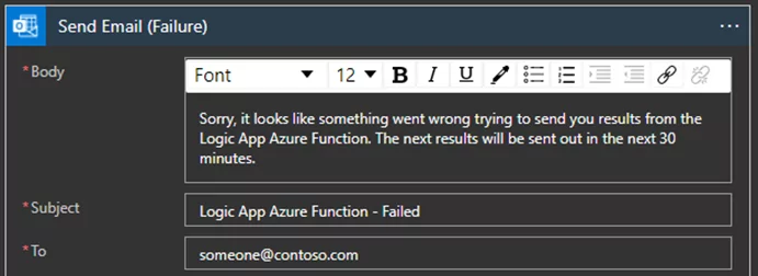 Email Send Failure Function in Outlook