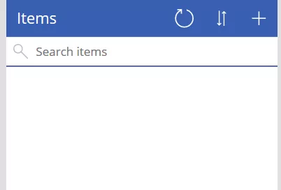 Main screen creating basic canvas app