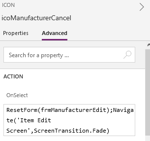 Creating columns to navigate back to the Item Edit Screen