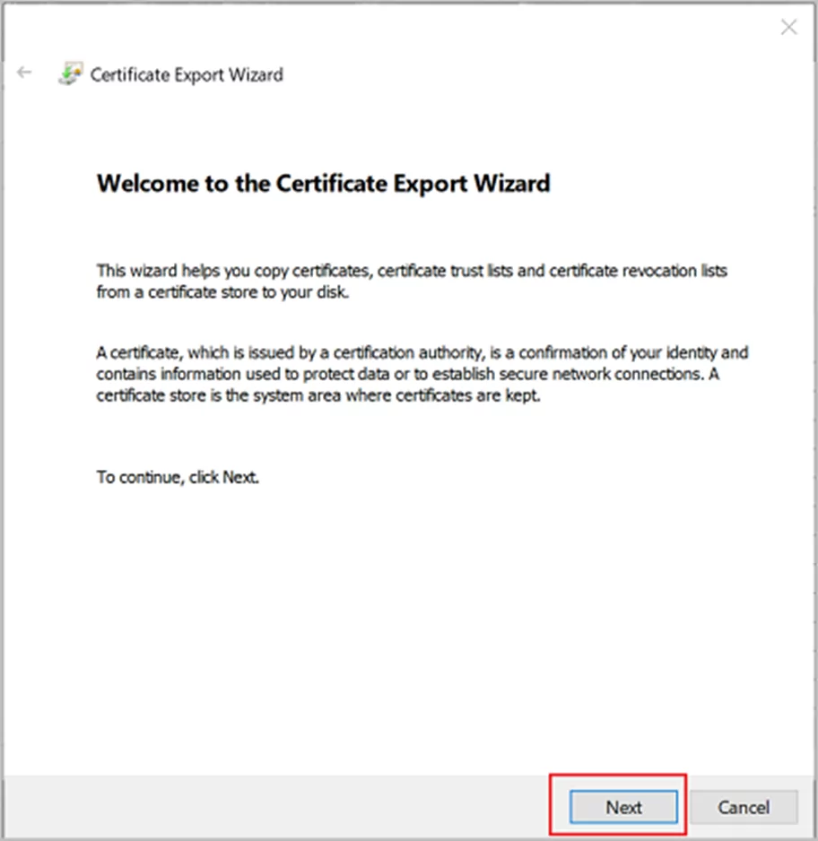 Export Wizard