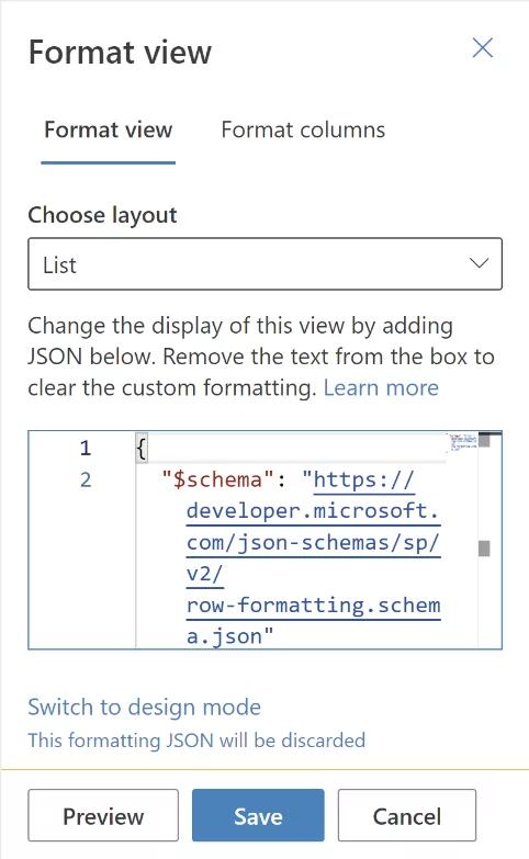 Format View
