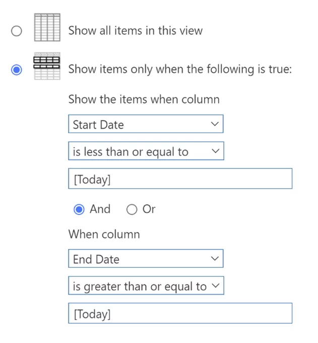 Customize the Filter Section