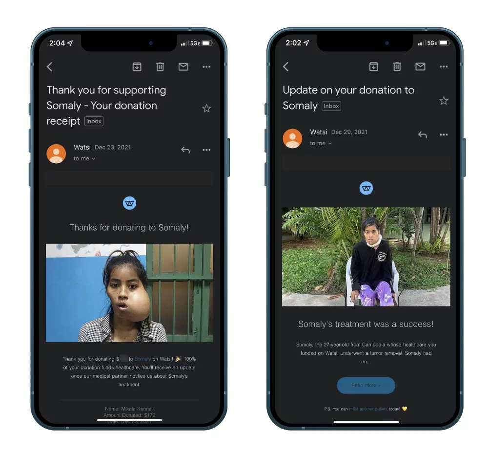 Watsi Donation and Update