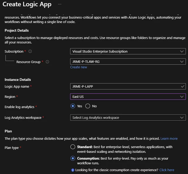 Logic App Creation